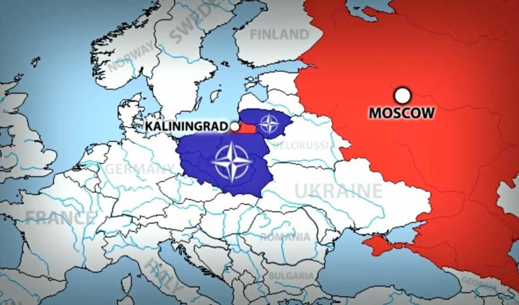 Калининград границы на карте