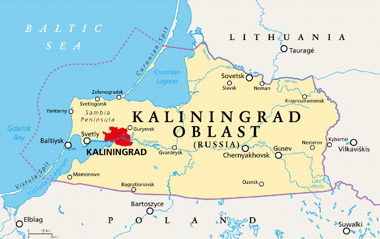 Калининград покажи на карте